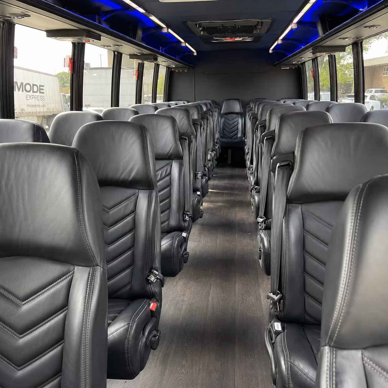 sacramento 35 passenger minibus inside