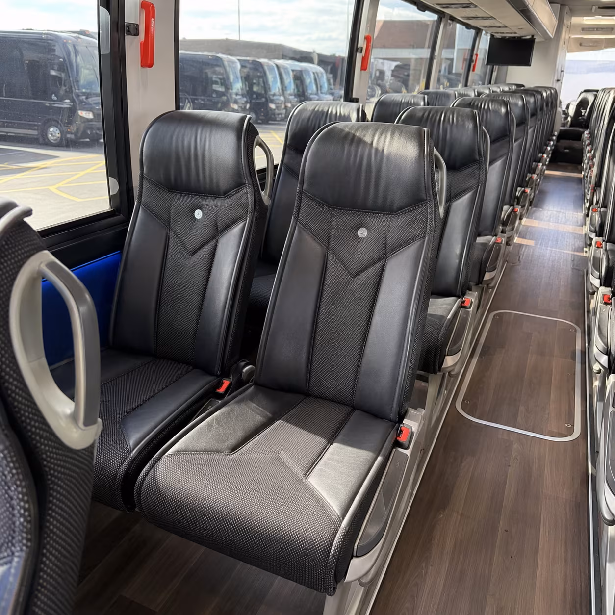 sacramento 40 passenger charter bus interior