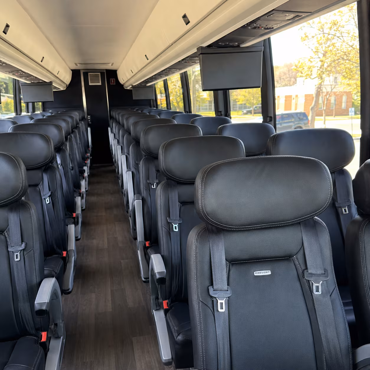 sacramento 45 passenger charter bus inside