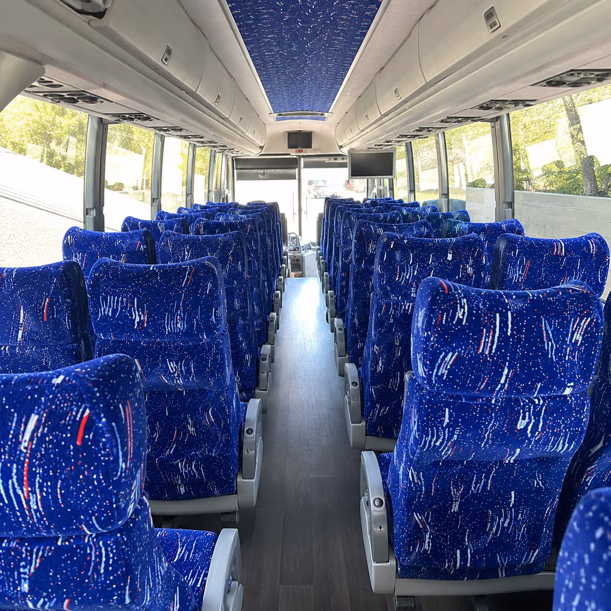 sacramento 50 passenger charter bus interior