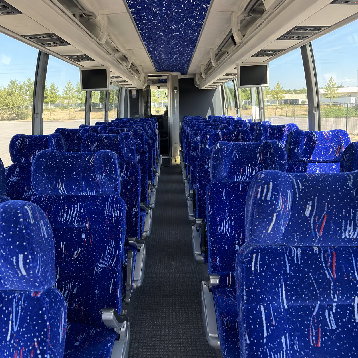 sacramento 54 passenger charter bus interior