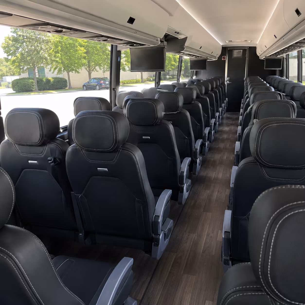 sacramento 56 passenger charter bus interior