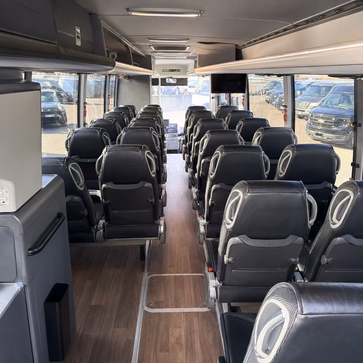 sacramento charter bus interior