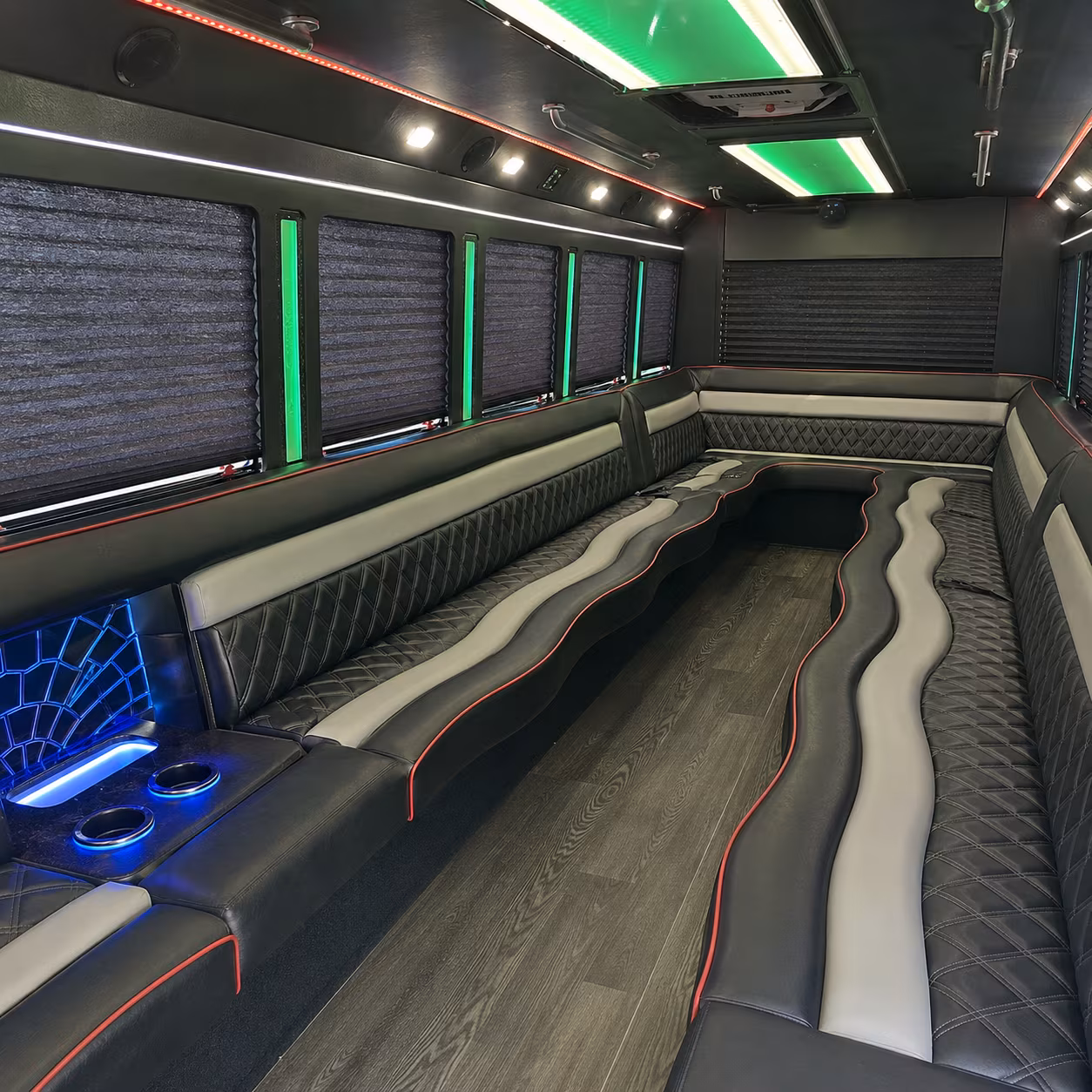 sacramento night town party bus rental