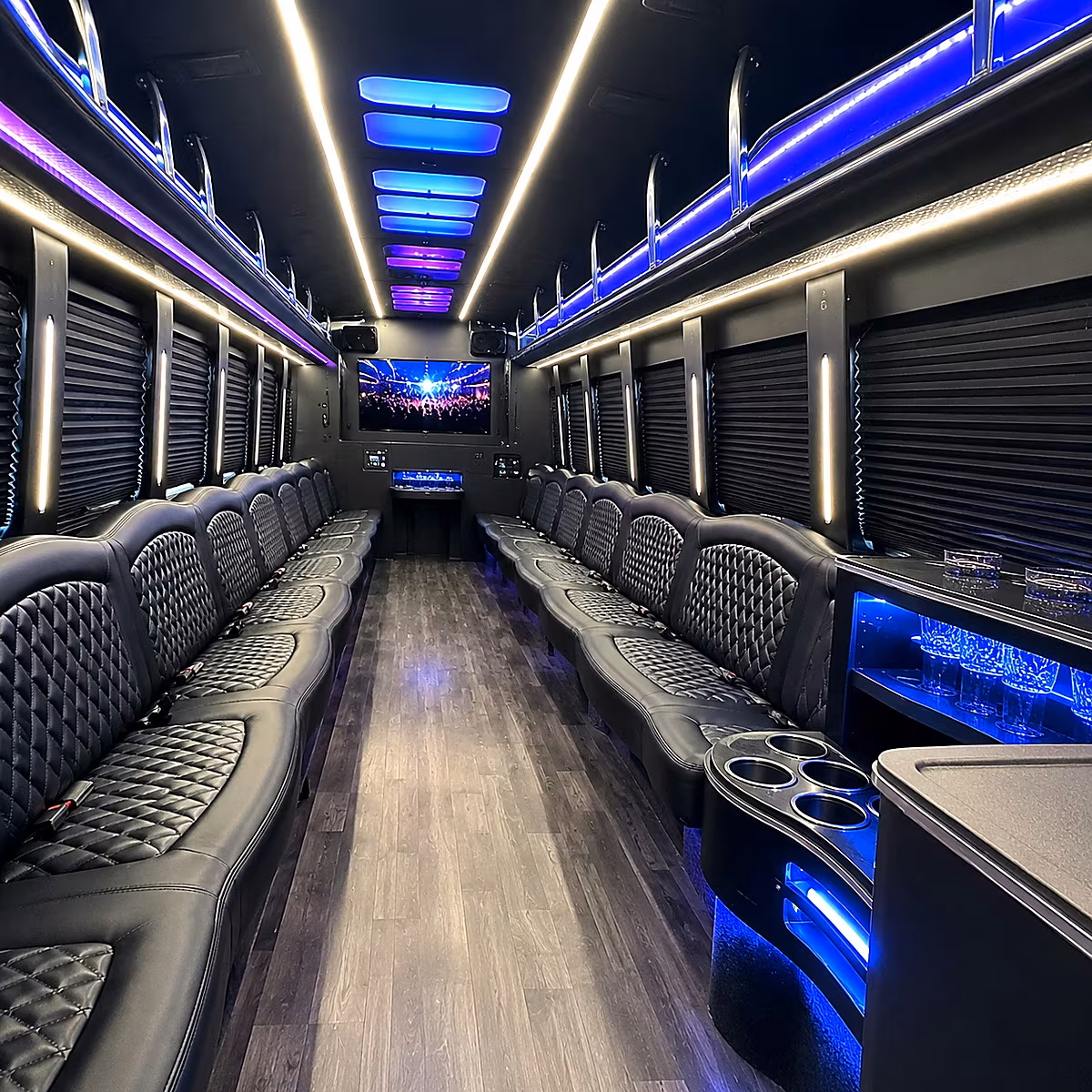 sacramento party bus interior